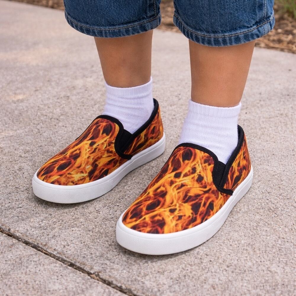 Loudmouth Flame Print Sam Sneaker size 1